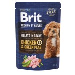 BRIT Premium Pouch Gravy Fillets Chicken Peas 85g