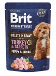 BRIT Premium Pouch Gravy Junior Fillets Turkey 85g