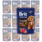 BRIT Premium Pouch Gravy Fillets Beef Carrots 12x85g