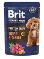 BRIT Premium Pouch Gravy Fillets Beef Carrots 12x85g