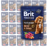 BRIT Premium Pouch Gravy Fillets Beef Carrots 24x85g