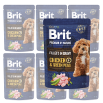 BRIT Premium Pouch Gravy Fillets Chicken Peas 6x85g