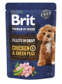 BRIT Premium Pouch Gravy Fillets Chicken Peas 6x85g