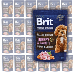 BRIT Premium Pouch Gravy Junior Fillets Turkey 24x85g