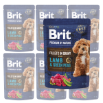BRIT Premium Pouch Gravy Fillets Lamb Peas 6x85g