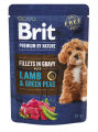 BRIT Premium Pouch Gravy Fillets Lamb Peas 6x85g