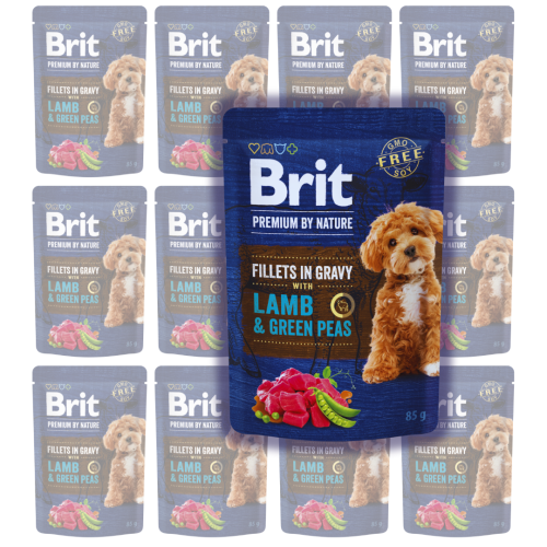 BRIT Premium Pouch Gravy Fillets Lamb Peas 12x85g
