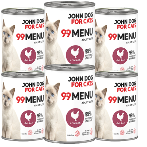 JohnDog ForCat 99 Menu Adult Kurczak 6x400g