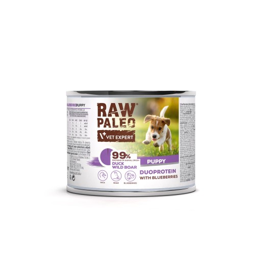 VetExpert Raw Paleo Dog Duo Puppy Duck Boar 200g