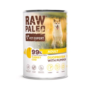 VetExpert Raw Paleo Dog Duo Adult Turkey Cod 400g