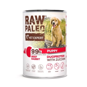 VetExpert Raw Paleo Dog Duo Puppy Beef Rabbit 400g