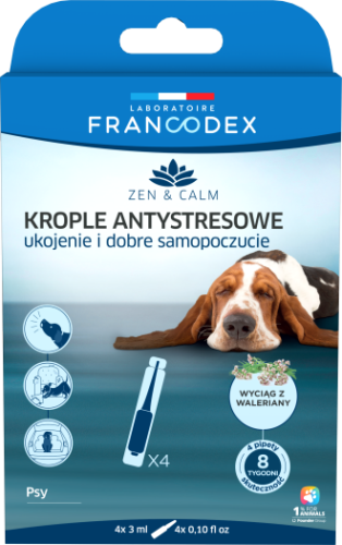 FRANCODEX Krople Antystres dla psów 4x3ml