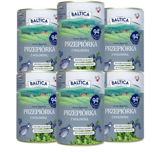 Baltica Mokra Przepiórka Wołowina 6x400g