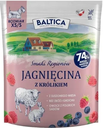 Baltica Jagnięcina z królikiem XS/S 1kg