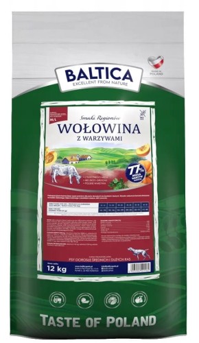 Baltica Wołowina z warzywami M/L 12kg