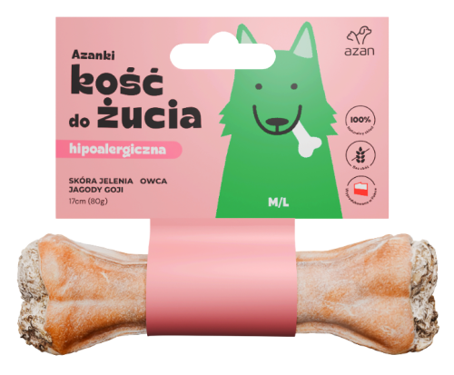 Azanki Kość Jeleń Owca 17cm
