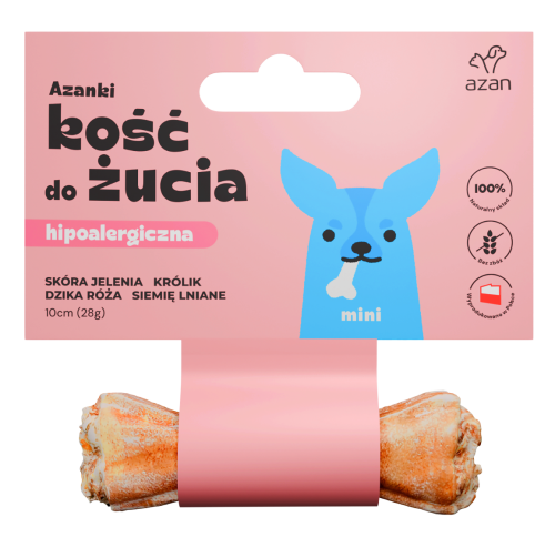 Azanki Kość Jeleń Królik 10cm