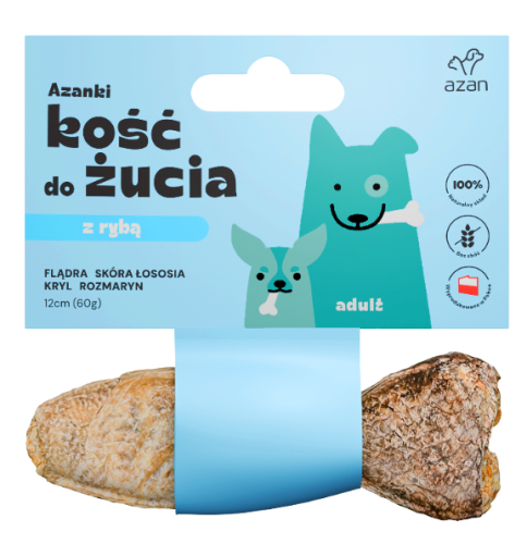Azanki Kość Flądra Rybka 12cm