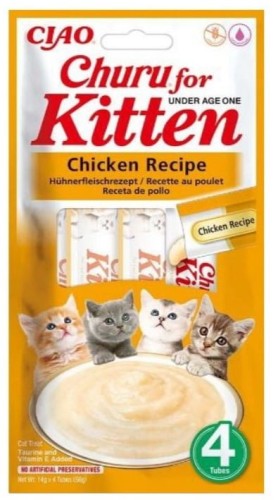 Inaba Cat Churu Creme Kitten Chicken 4x14g