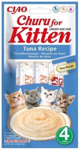 Inaba Cat Churu Creme Kitten Tuna 4x14g