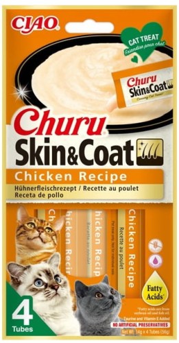 Inaba Cat Churu Creme Skin Coat Chicken 4x14g