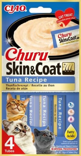 Inaba Cat Churu Creme Skin Coat Tuna 4x14g