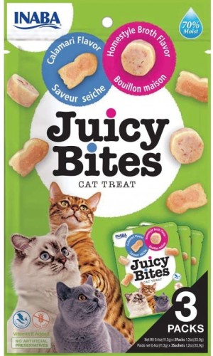 Inaba Cat Juicy Bites Homestyle Calamari 3x11,3g