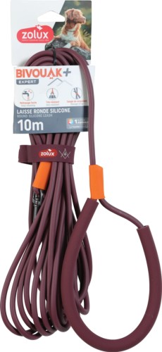 ZOLUX Smycz BIVOUAK Okrągła Silikon Czerwona 10m