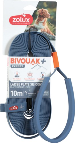 ZOLUX Smycz BIVOUAK Płaska Silikon Niebieska 10m