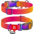 WAUDOG Obroża Nylon z QR Pamarańczowy L 33-49cm