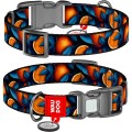 WAUDOG Obroża Nylon z QR Pomarańcze M 28-40cm