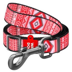 WAUDOG Smycz Nylon Etno Czerwony L-XXL 25mm 122cm