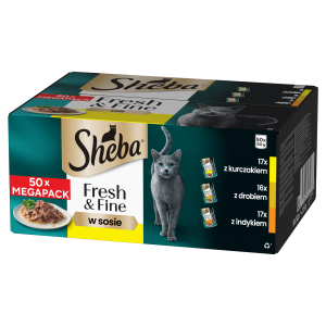 SHEBA Fresh & Fine drobiowe smaki 50x50g