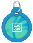 WAUDOG Smart ID zawieszka z QR Niebieska śr 25mm