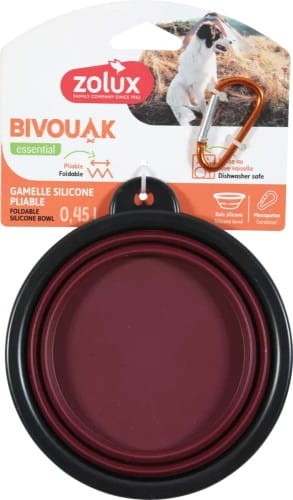 ZOLUX BIVOUAK Miska Składana 450ml Czerwona