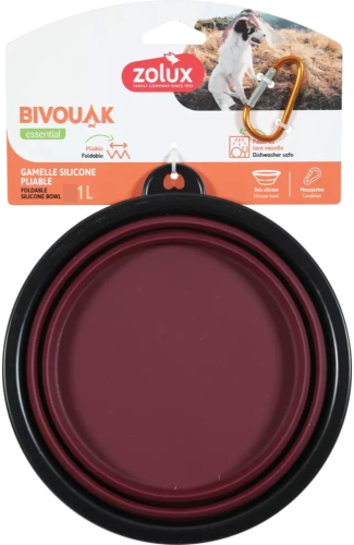 ZOLUX BIVOUAK Miska Składana 1L Czerwona