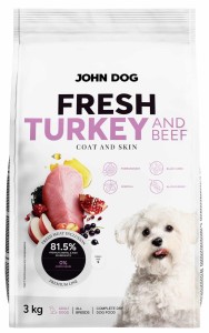 John Dog Fresh Adult Indyk Wołowina S 3kg