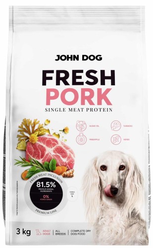 JohnDog Fresh Adult Wieprzowina 3kg