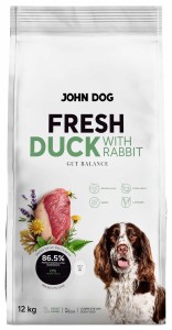 John Dog Fresh Adult Kaczka Królik M 12kg