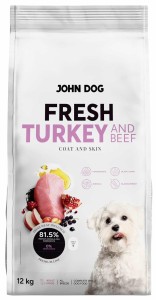 John Dog Fresh Adult Indyk Wołowina S 12kg