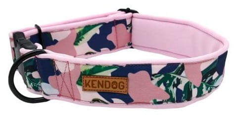 KENDOG Różowe Moro Obroża S 3cm 30-45 cm