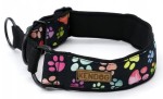 KENDOG Kolorowe Łapki Półzacisk Obroża M 4cm