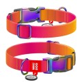 WAUDOG Obroża Nylon z QR Pomarańczowa Gradient M 20mm 28-40cm
