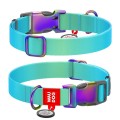 WAUDOG Obroża Nylon z QR Niebieska Gradient L 25mm 33-49cm