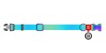 WAUDOG Obroża Nylon z QR Niebieska Gradient L 25mm 33-49cm