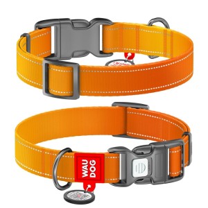 WAUDOG Obroża Mono z QR Pomarańczowa S 15mm 25-35cm
