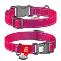 WAUDOG Obroża Mono z QR Różowa L 25mm 33-49cm