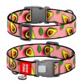 WAUDOG Obroża Nylon z QR Awokado Róż XXL 35mm 46-70cm