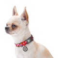 WAUDOG Obroża Nylon z QR Banany Róż XXL 35mm 46-70cm