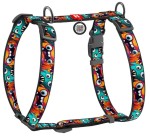 WAUDOG Szelki Nylon Guard z QR Zębate Potwory L 25 mm 60-100cm